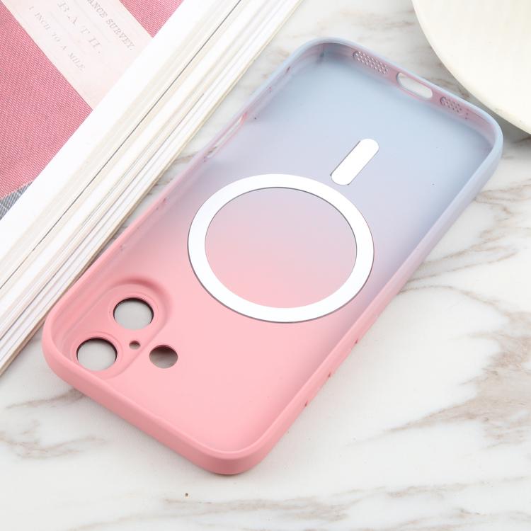 For iPhone 17 Liquid TPU Silicone Gradient MagSafe Phone Case