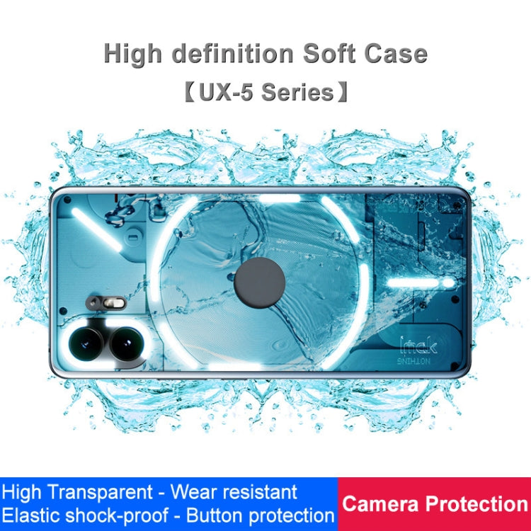 For Nothing Phone 2 imak UX-5 Series Transparent Shockproof TPU Protective Case(Transparent)