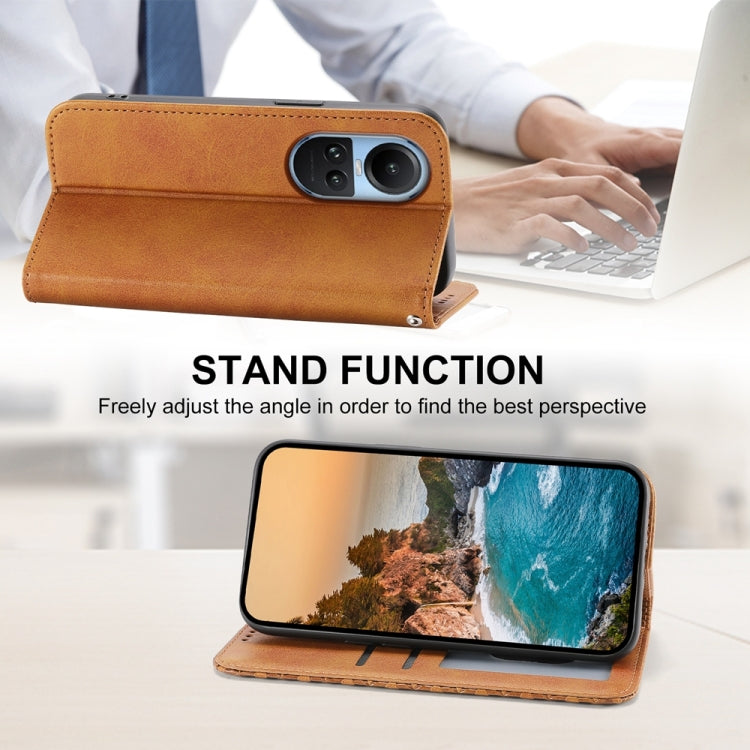For OPPO Reno10 Global / Reno10 Pro Global Cubic Grid Calf Texture Magnetic Leather Phone Case
