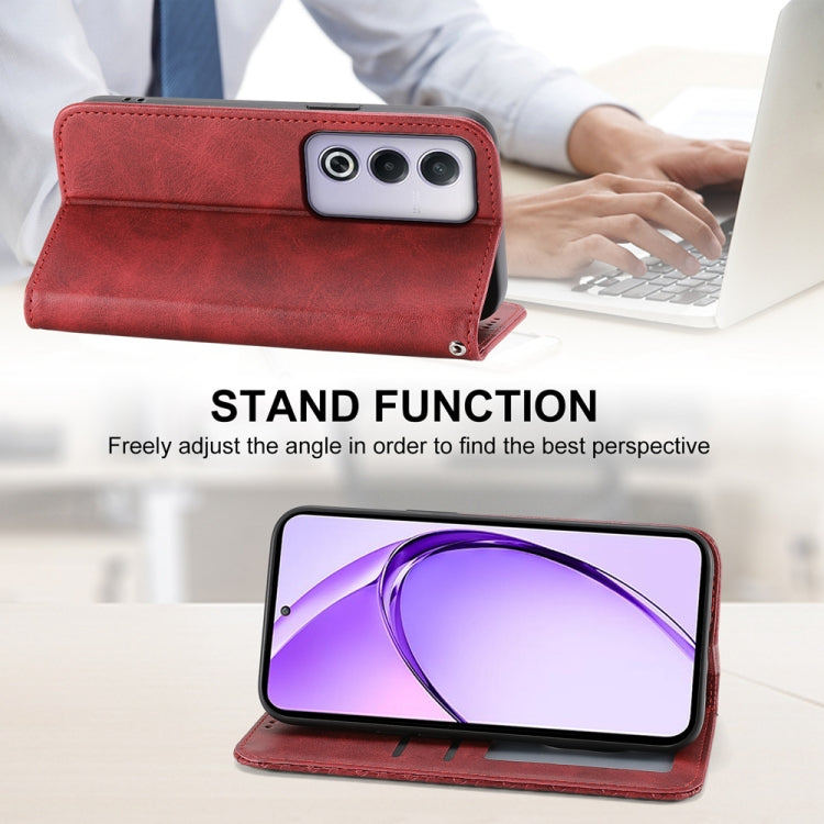 For OPPO A3 Pro 5G Cubic Grid Calf Texture Magnetic Leather Phone Case