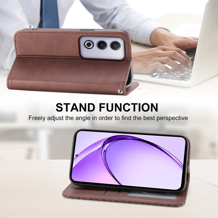For OPPO A3 Pro 5G Cubic Grid Calf Texture Magnetic Leather Phone Case