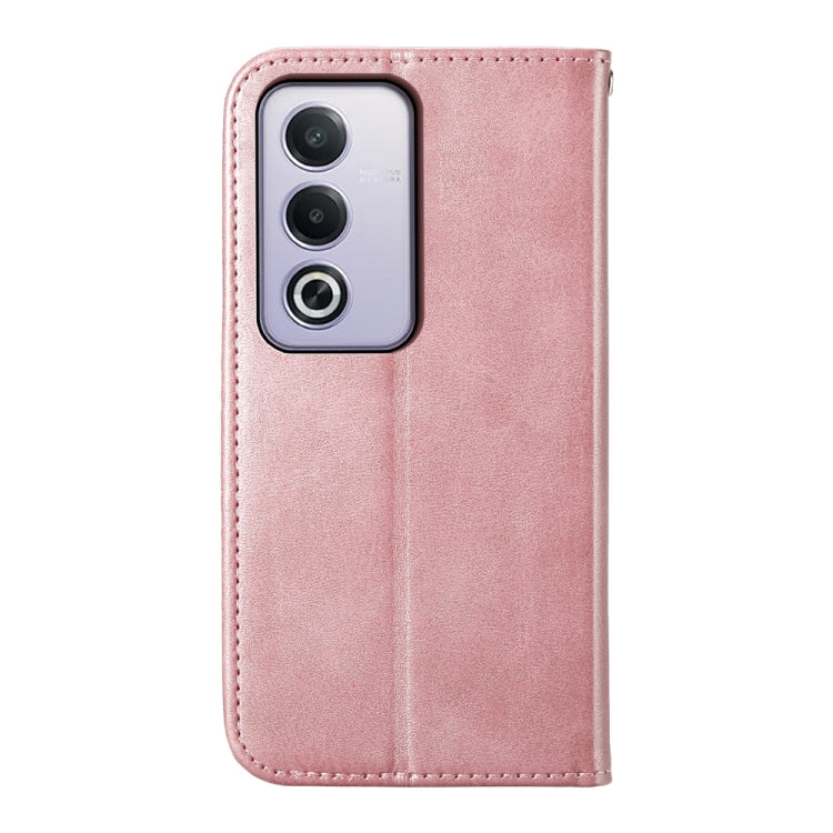 For OPPO A3 Pro 5G Cubic Grid Calf Texture Magnetic Leather Phone Case