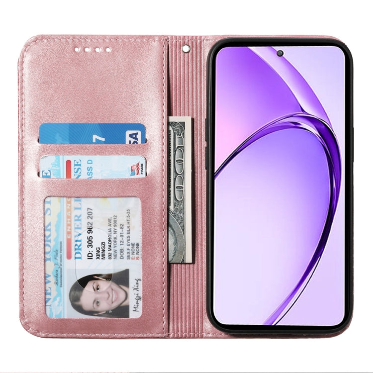 For OPPO A3 Pro 5G Cubic Grid Calf Texture Magnetic Leather Phone Case