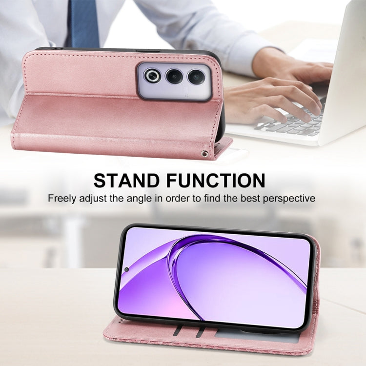 For OPPO A3 Pro 5G Cubic Grid Calf Texture Magnetic Leather Phone Case