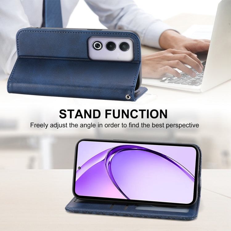 For OPPO A3 Pro 5G Cubic Grid Calf Texture Magnetic Leather Phone Case