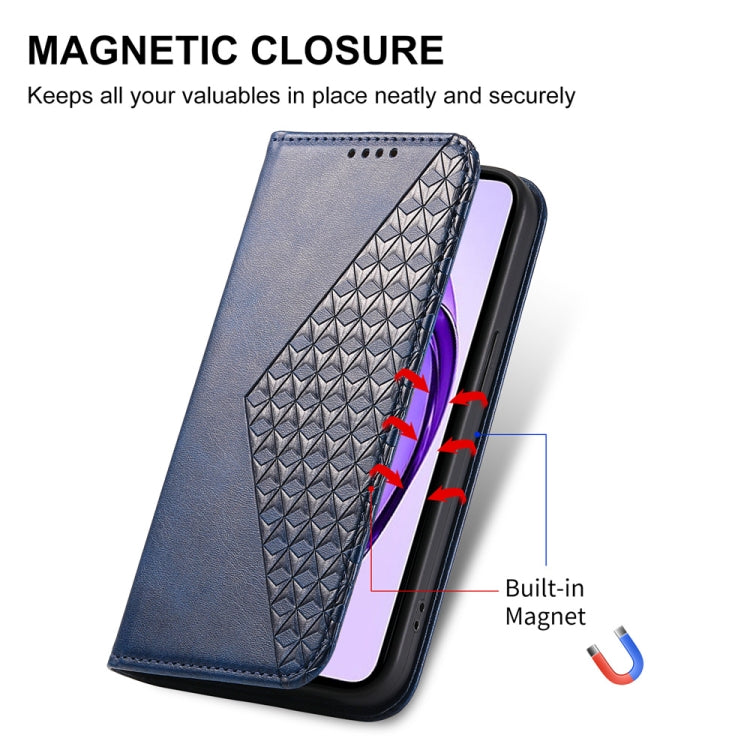 For OPPO A3 Pro 5G Cubic Grid Calf Texture Magnetic Leather Phone Case