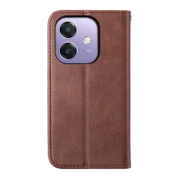 For OPPO A3 4G / 5G / A3X 4G / 5G India Cubic Grid Calf Texture Magnetic Leather Phone Case