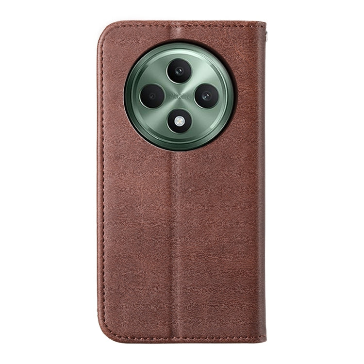 For OPPO Reno12 F 4G / 5G / F27 India Cubic Grid Calf Texture Magnetic Leather Phone Case