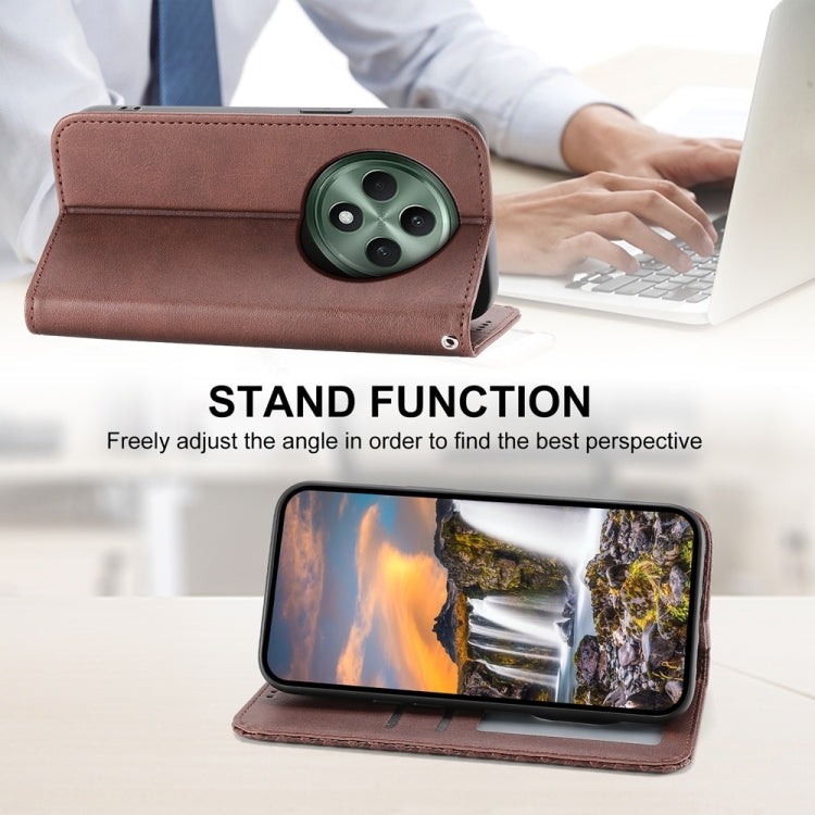 For OPPO Reno12 F 4G / 5G / F27 India Cubic Grid Calf Texture Magnetic Leather Phone Case