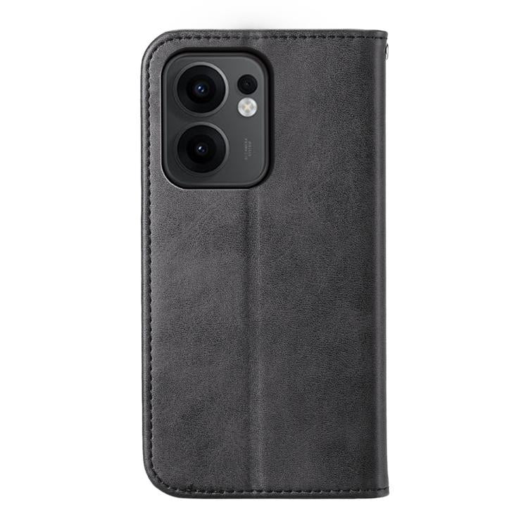 For OPPO Reno13 F 4G / 5G Cubic Grid Calf Texture Magnetic Leather Phone Case
