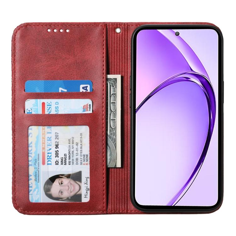For OPPO Reno13 F 4G / 5G Cubic Grid Calf Texture Magnetic Leather Phone Case