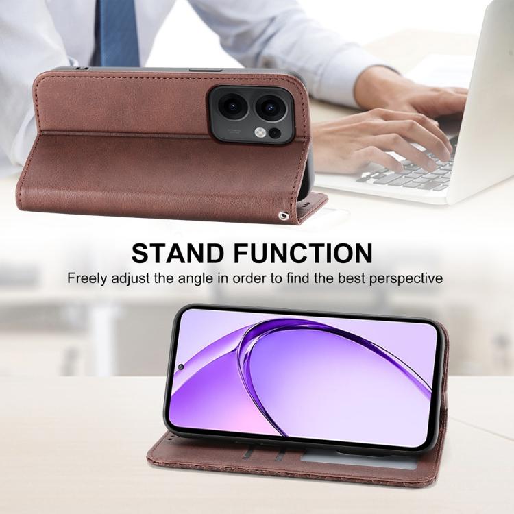 For OPPO Reno13 F 4G / 5G Cubic Grid Calf Texture Magnetic Leather Phone Case