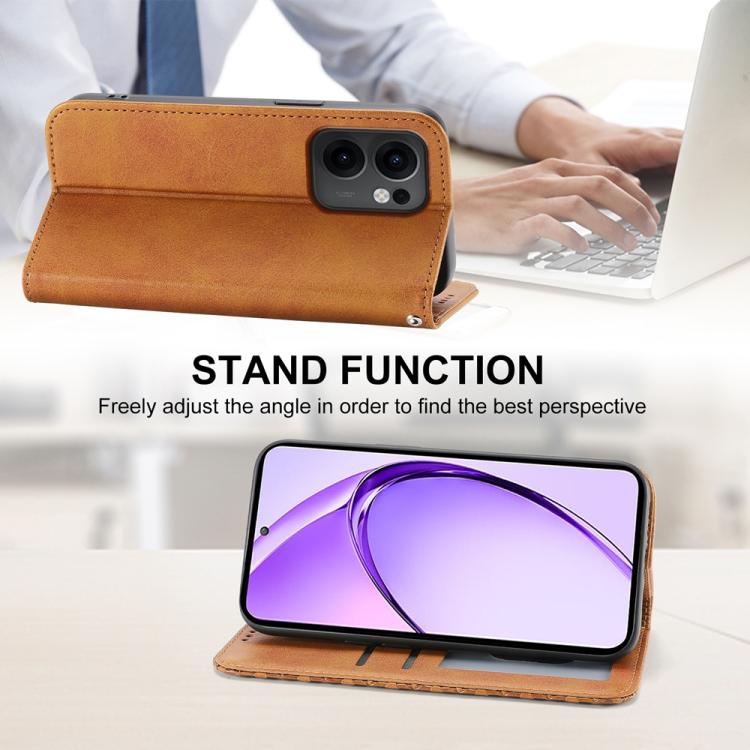 For OPPO Reno13 F 4G / 5G Cubic Grid Calf Texture Magnetic Leather Phone Case