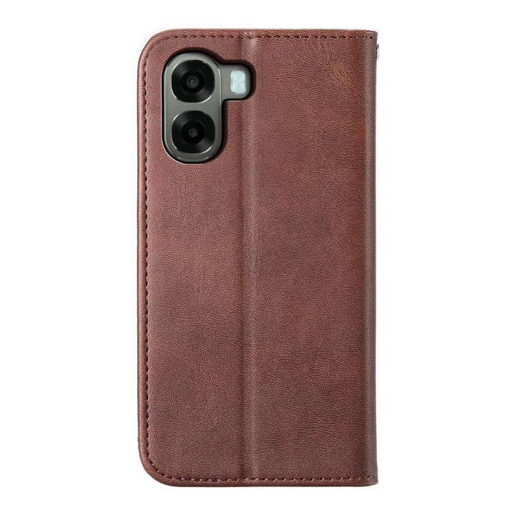 For OPPO A6x 5G / A6 5G Global Cubic Grid Calf Texture Magnetic Leather Phone Case