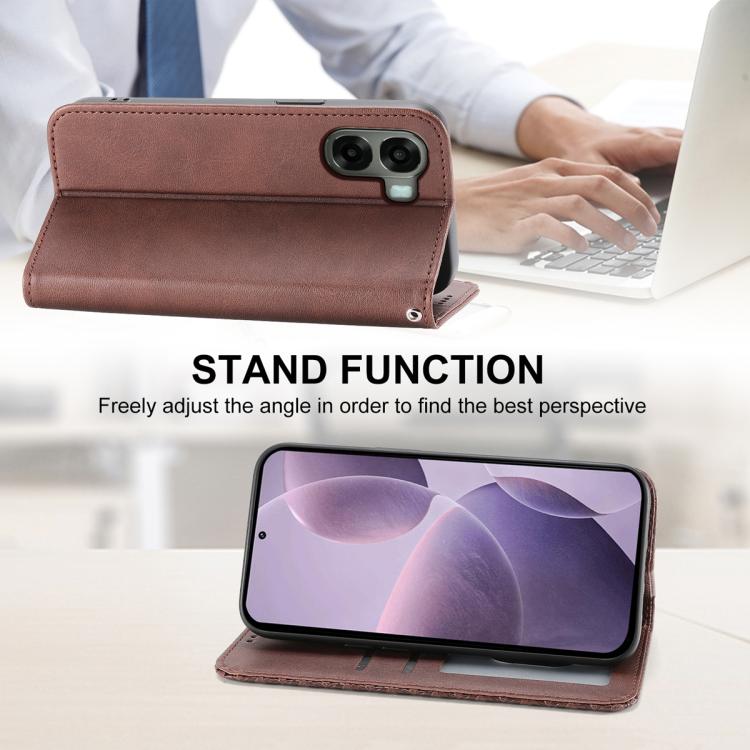For OPPO A6x 5G / A6 5G Global Cubic Grid Calf Texture Magnetic Leather Phone Case