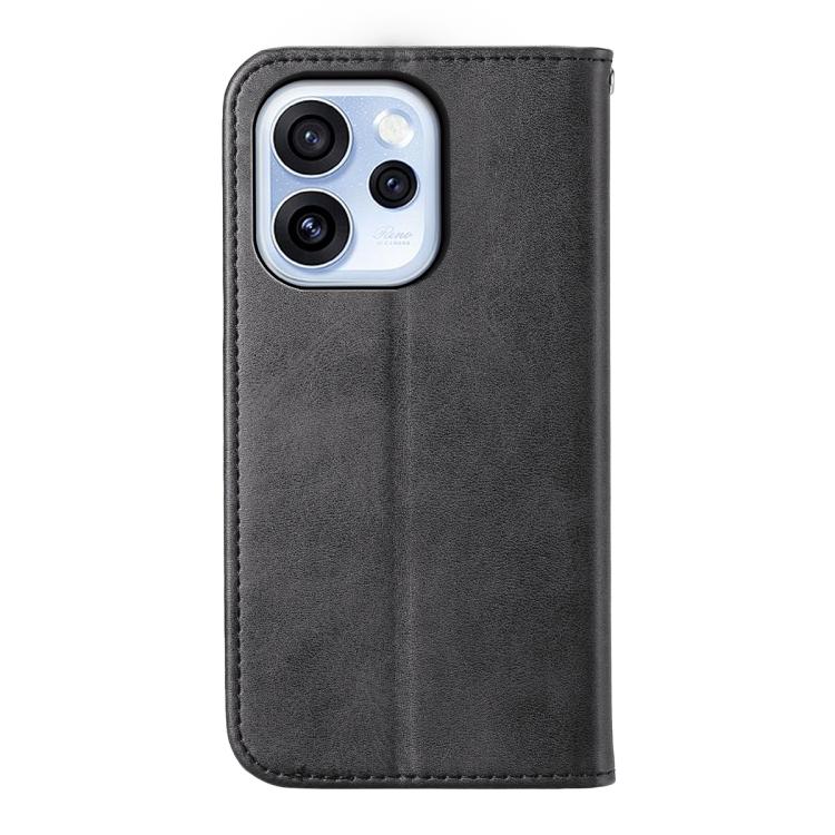 For OPPO Reno15 F 5G Cubic Grid Calf Texture Magnetic Leather Phone Case