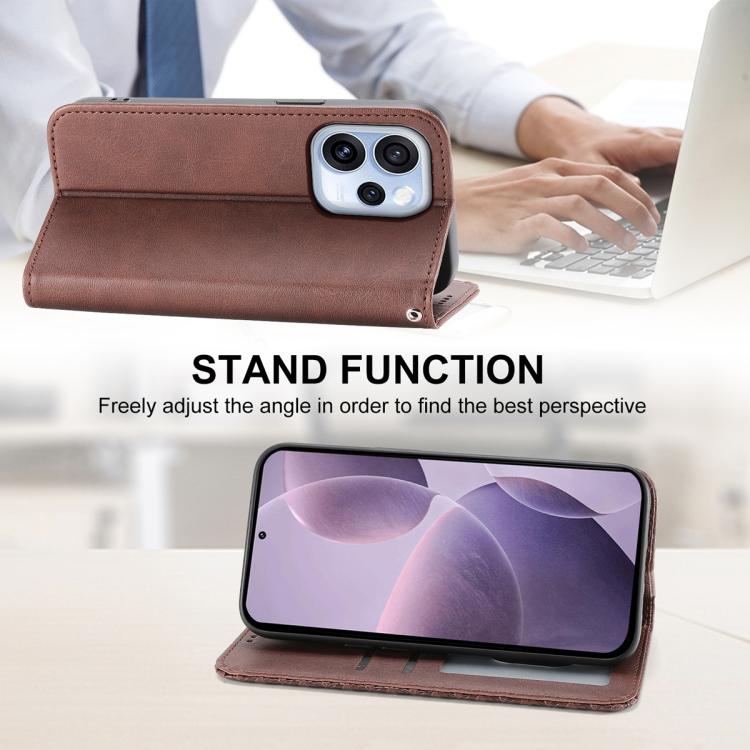 For OPPO Reno15 F 5G Cubic Grid Calf Texture Magnetic Leather Phone Case