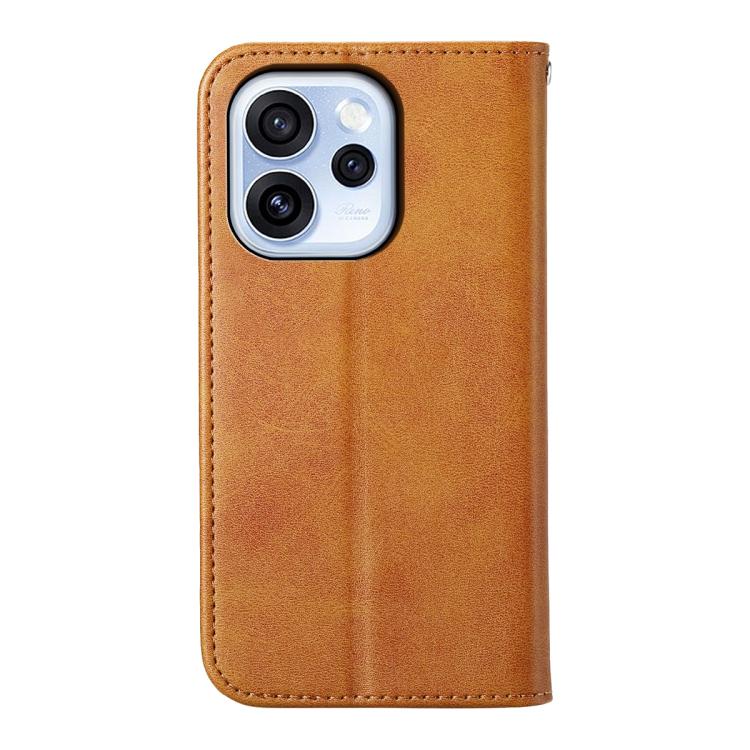 For OPPO Reno15 F 5G Cubic Grid Calf Texture Magnetic Leather Phone Case