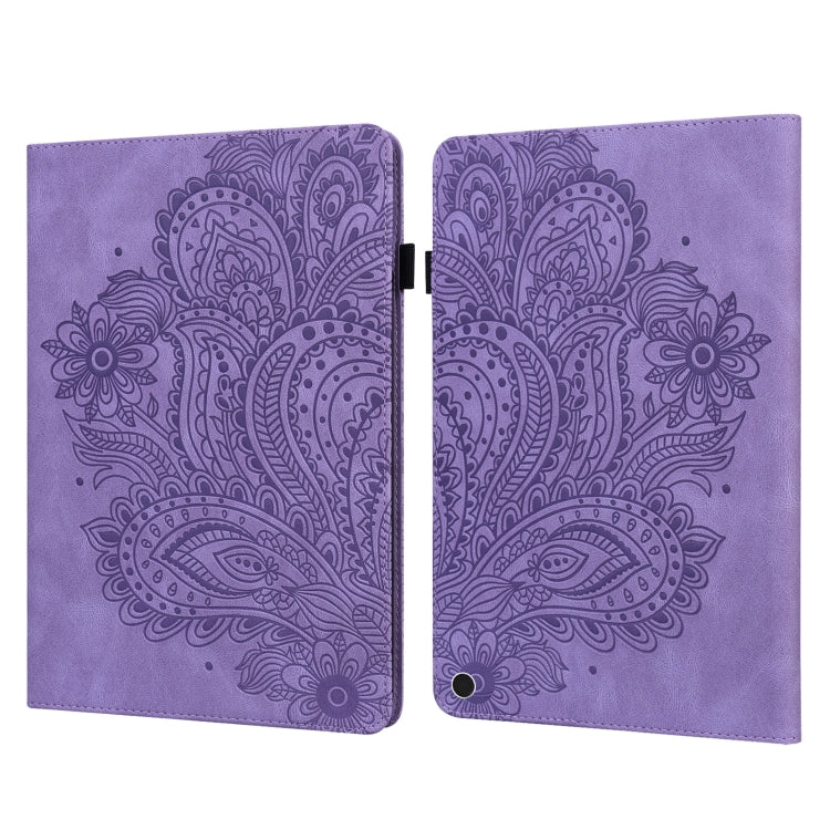 For Google Pixel Tablet Peacock Embossed Pattern Leather Tablet Case