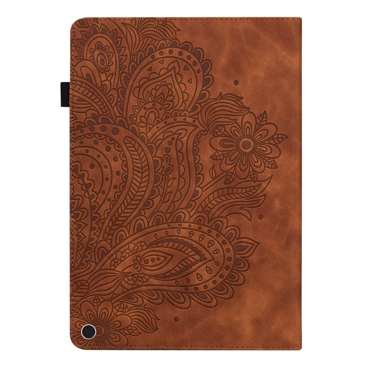 For Google Pixel Tablet Peacock Embossed Pattern Leather Tablet Case