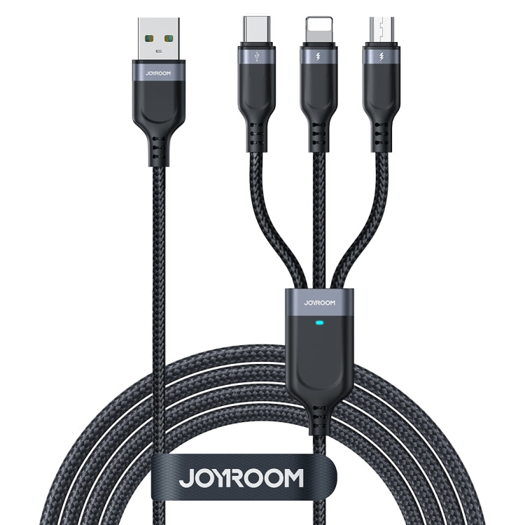 JOYROOM A18 3.5A USB to 8 Pin+USB-C/Type-C+Micro USB 3 in 1 Data Cable, Length: