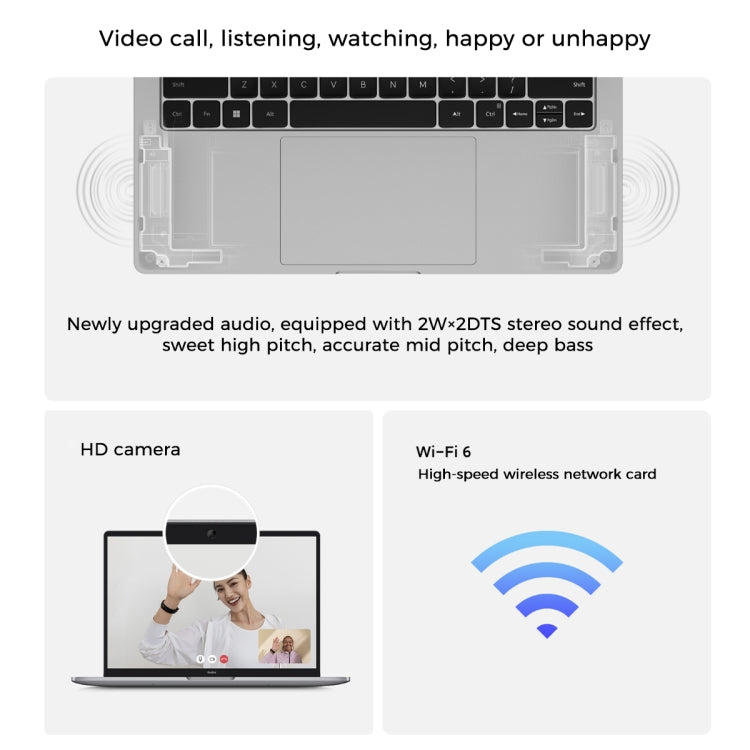 Xiaomi RedmiBook Pro 14 inch Laptop 2022, 16GB+512GB, Windows 11 Home Chinese Version, AMD Ryzen 5 6600H Hexa Core(Starlight Grey)