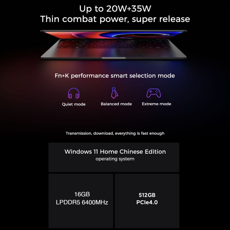 Xiaomi RedmiBook Pro 14 inch Laptop 2022, 16GB+512GB, Windows 11 Home Chinese Version, AMD Ryzen 7 6800H Octa Core(Starlight Grey)