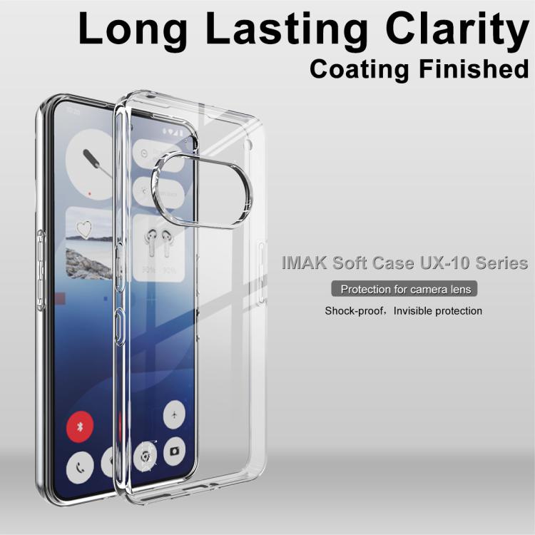 For Nothing phone 3a 5G imak UX-10 Series Transparent Shockproof TPU Phone Case - Transparent