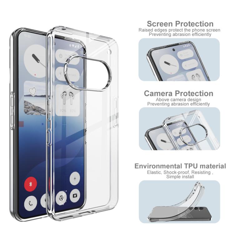 For Nothing phone 3a 5G imak UX-10 Series Transparent Shockproof TPU Phone Case - Transparent