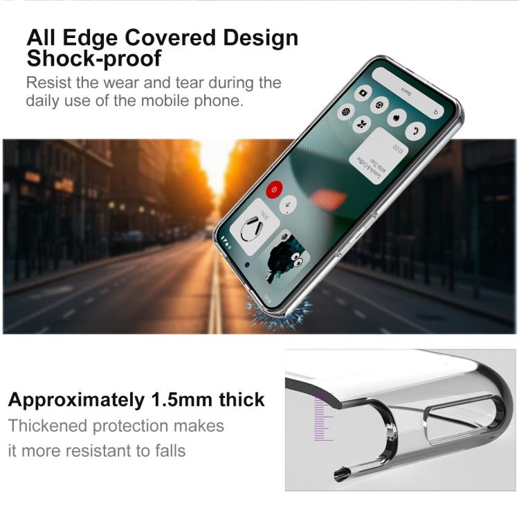 For Nothing Phone 3 imak UX-10 Series Transparent Shockproof TPU Phone Case - Transparent