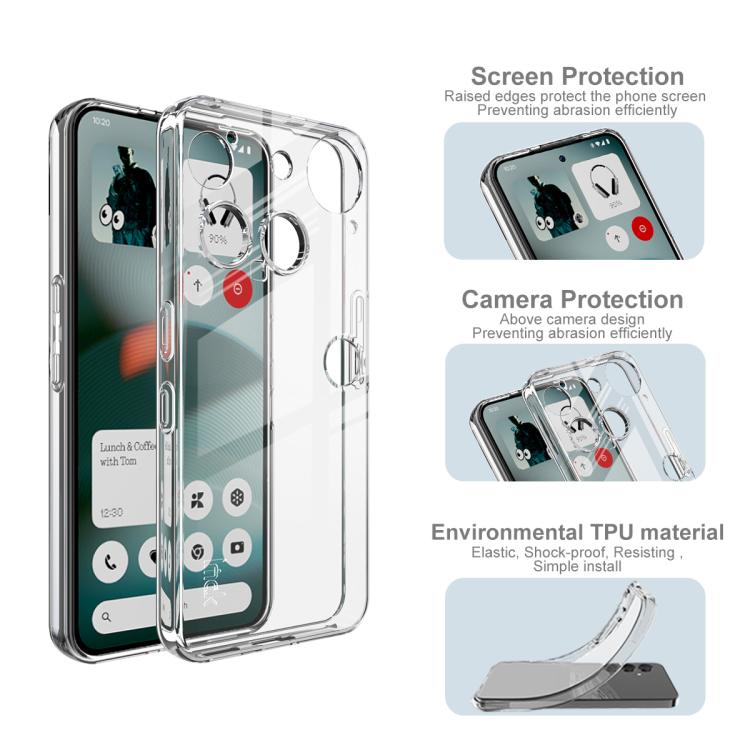 For Nothing Phone 3 imak UX-10 Series Transparent Shockproof TPU Phone Case - Transparent