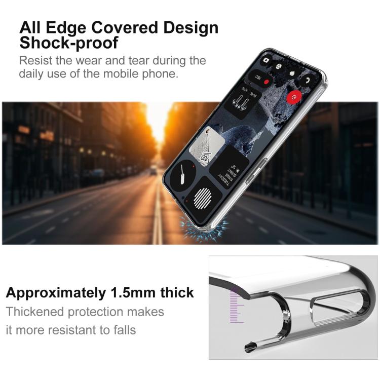 For Nothing phone 3a Lite imak UX-10 Series Transparent Shockproof TPU Phone Case - Transparent