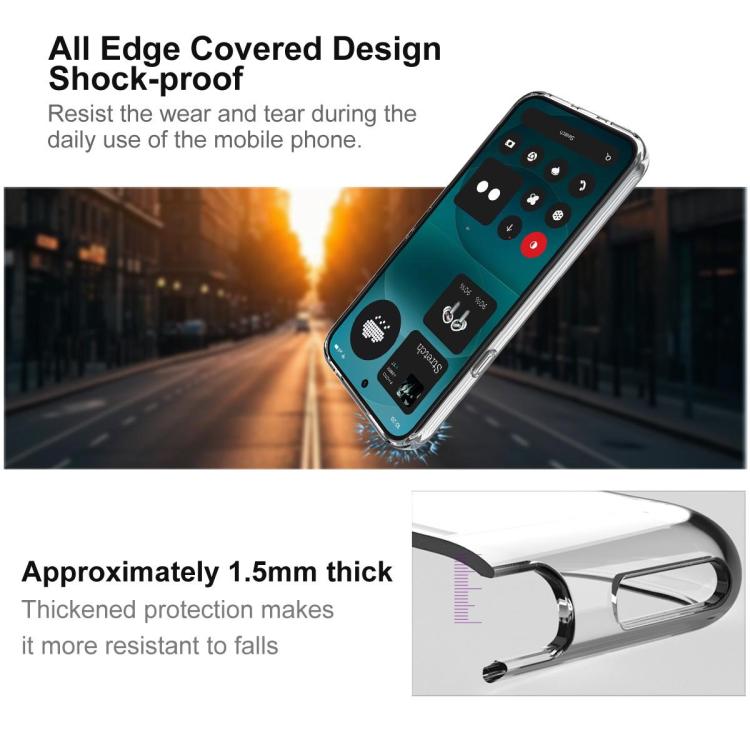 For Nothing Phone 4a Pro imak UX-10 Series Transparent Shockproof TPU Phone Case - Transparent