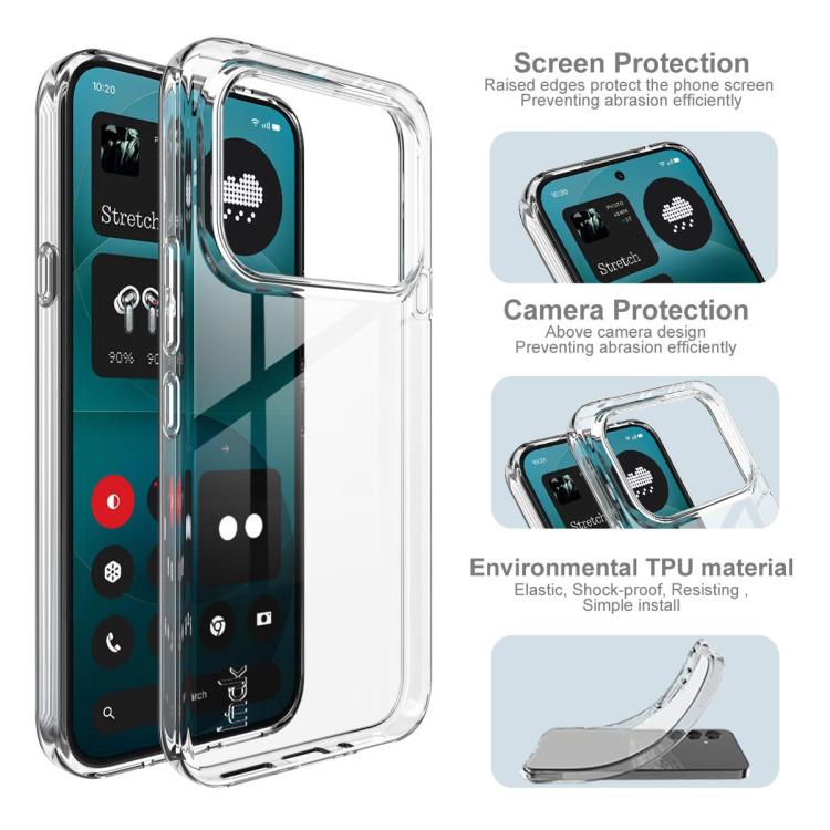 For Nothing Phone 4a Pro imak UX-10 Series Transparent Shockproof TPU Phone Case - Transparent