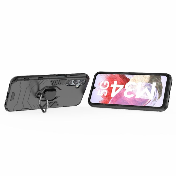 For Samsung Galaxy M34 PC + TPU Shockproof Protective Phone Case with Magnetic Ring Holder