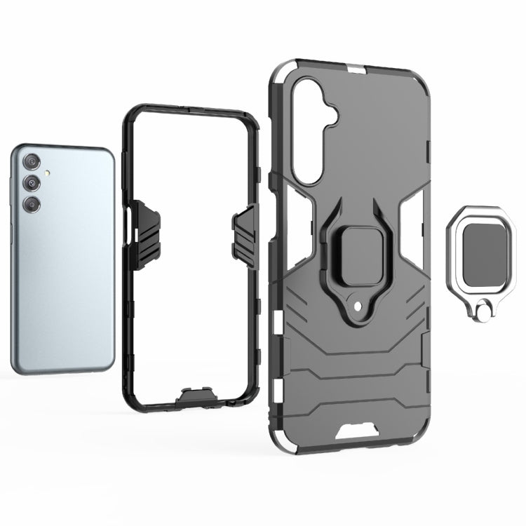 For Samsung Galaxy M34 PC + TPU Shockproof Protective Phone Case with Magnetic Ring Holder