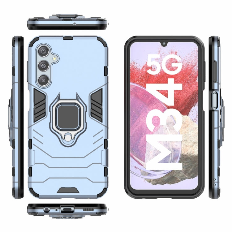 For Samsung Galaxy M34 PC + TPU Shockproof Protective Phone Case with Magnetic Ring Holder