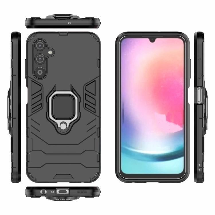 For Samsung Galaxy A25 5G PC + TPU Shockproof Protective Phone Case with Magnetic Ring Holder