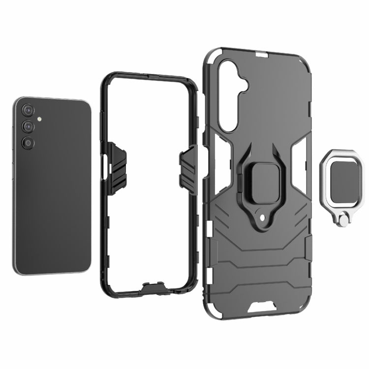 For Samsung Galaxy A25 5G PC + TPU Shockproof Protective Phone Case with Magnetic Ring Holder