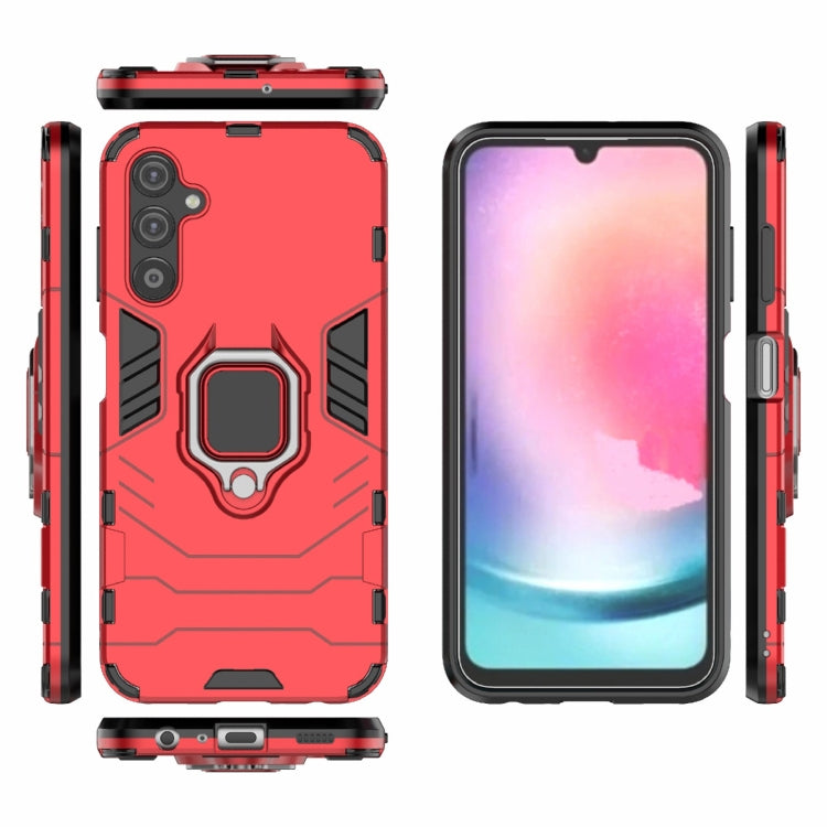 For Samsung Galaxy A25 5G PC + TPU Shockproof Protective Phone Case with Magnetic Ring Holder