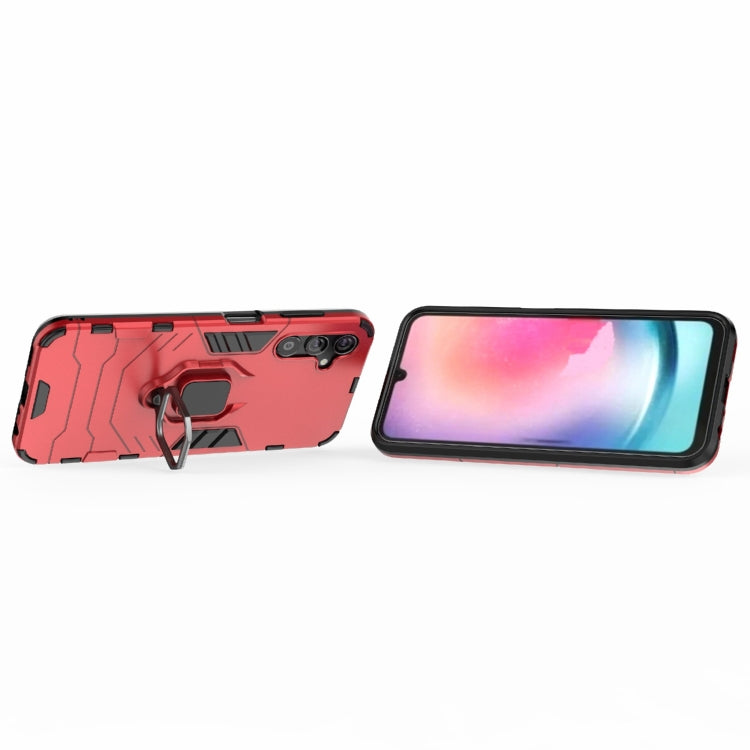 For Samsung Galaxy A25 5G PC + TPU Shockproof Protective Phone Case with Magnetic Ring Holder