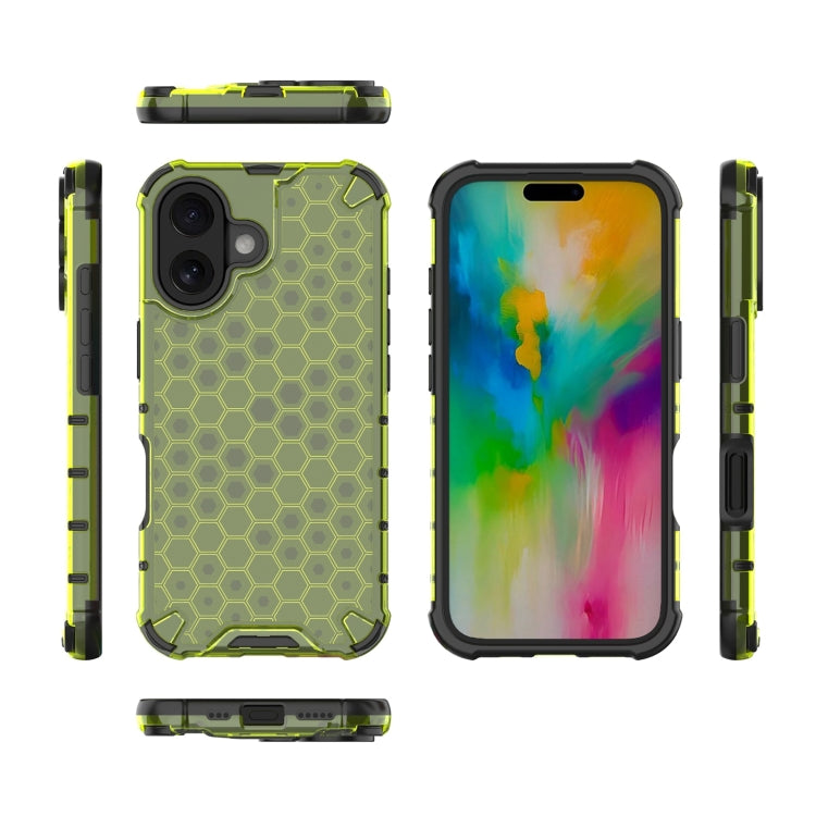 For iPhone 16 Honeycomb Shockproof Phone Case