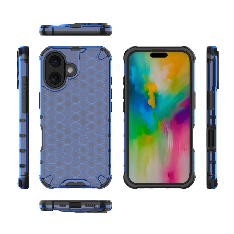 For iPhone 16 Honeycomb Shockproof Phone Case