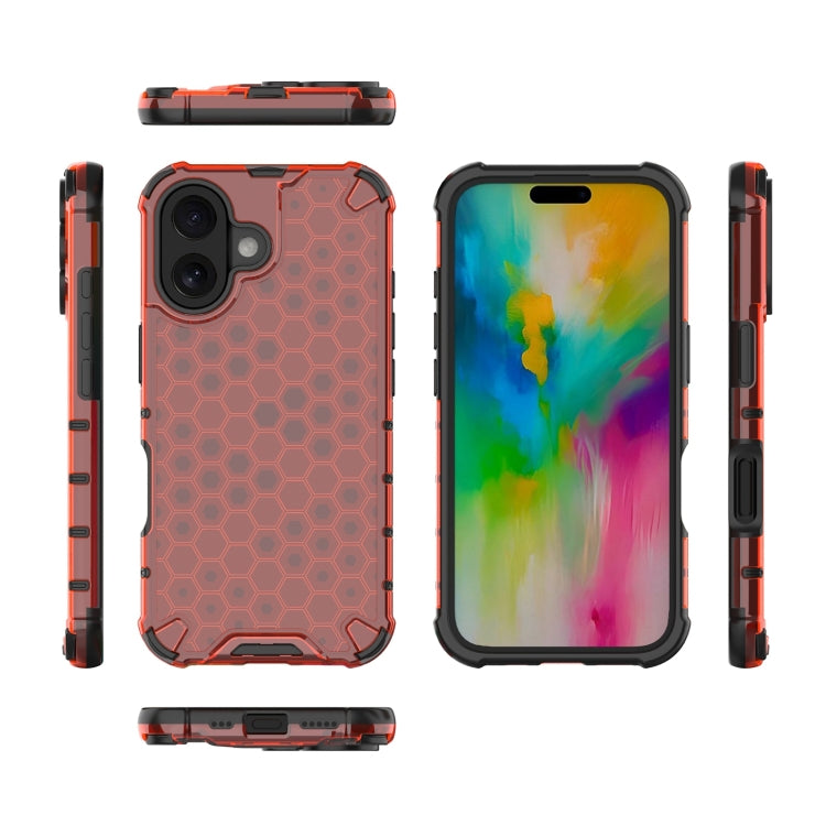 For iPhone 16 Honeycomb Shockproof Phone Case
