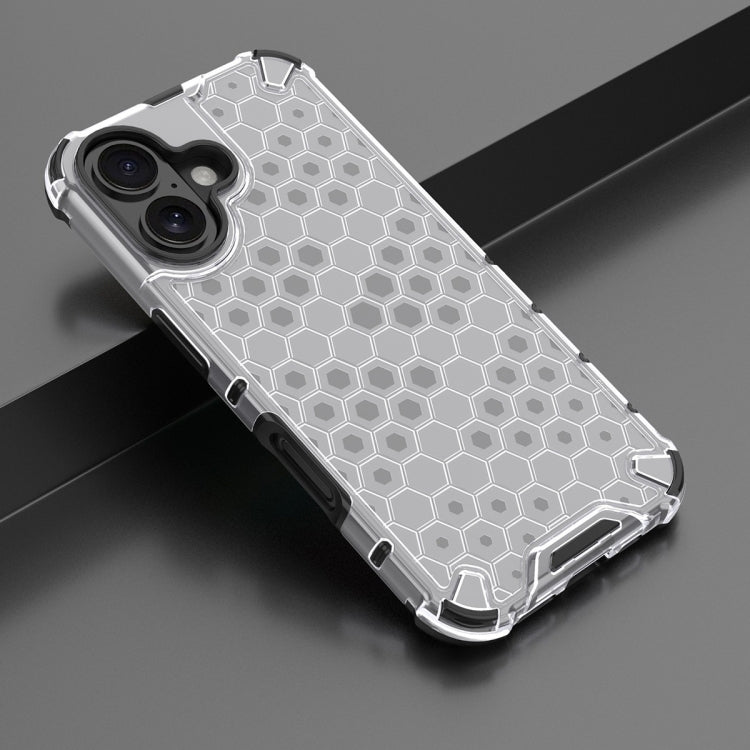 For iPhone 16 Plus Honeycomb Shockproof Phone Case