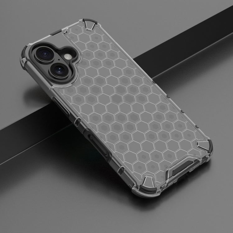 For iPhone 16 Plus Honeycomb Shockproof Phone Case