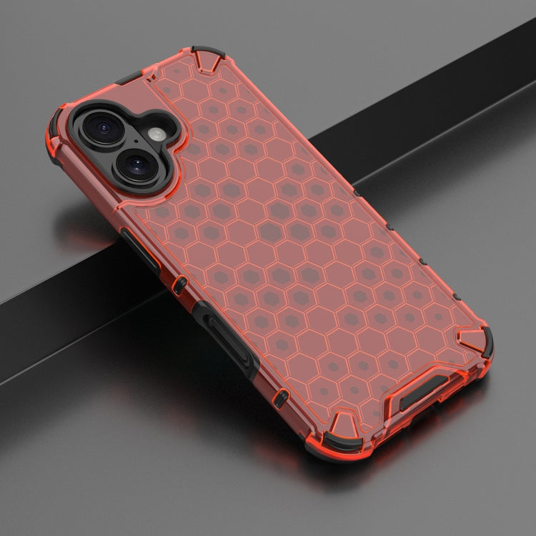 For iPhone 16 Plus Honeycomb Shockproof Phone Case