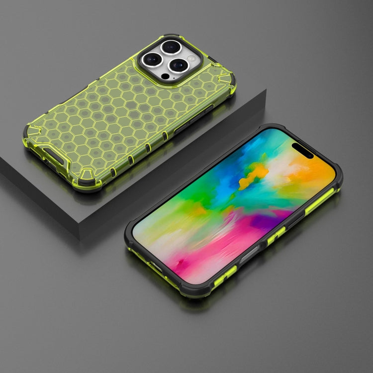 For iPhone 16 Pro Honeycomb Shockproof Phone Case