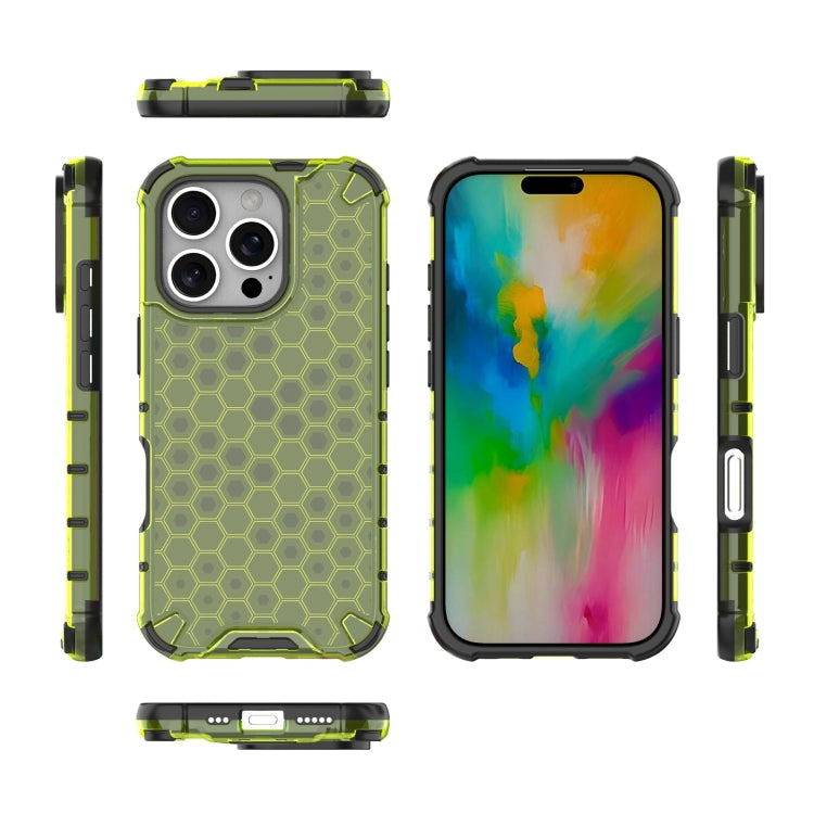 For iPhone 16 Pro Honeycomb Shockproof Phone Case