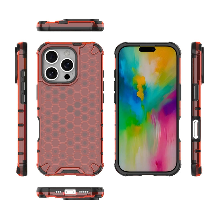 For iPhone 16 Pro Honeycomb Shockproof Phone Case